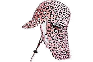 weVSwe Sombrero De Sol para Bebé UPF 50+ Gorro De Natación Solapa Protección para El Cuello Correas De Barbilla Ajustables Sombreros De Protección Solar UV