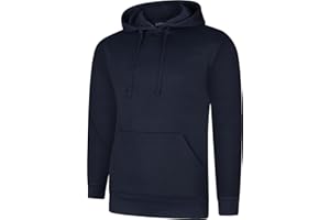 Shoppersbay Uneek UC509 Deluxe Hooded Sweatshirt Mens Plain Pullover Hoody Size XS-5XL