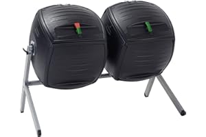Lifetime Duel 189 Litre (50 Gallon) Dual Compost Tumbler HDPE Plus Powder Coated Steel Base