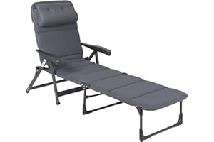 CRESPO AP-233/86 Air Deluxe Silla Larga, Aluminio, Gris, 197 x 55 x 89 cm