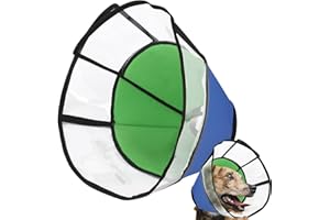 MUSBUS Large Dog Soft Dog Cone Recovery Collars & Cones after Surgery for Medium Large Dogs, Comfy Ecollars to Stop Licking, Adjustable, Dog Ecollars for Recovery (Contains PVC)