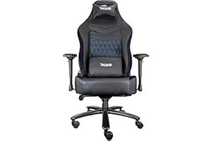 TALIUS, TECH 4 U Talius MAMUT - Silla Gaming XXL, Ergonómica, Basculante, Reposabrazos 4D, Espuma Alta Densidad, Base Metal, Ruedas Nylon, Diseño Azul, hasta 170 kg (Azul)