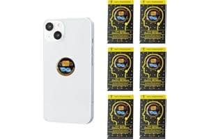 SNONESIY 6 Stück Strahlenschutz Handy, Strahlenschützer für Smartphone, Tablet, Laptop, Schwarz, Kunststoff