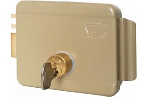 YALE SECURITY Yale-Cerradura eléctrica de sobreponer para puertas Art. 680 con pestillo azionabile retraído externo y retraído interno tramite Llave, con cierre a la izquierda