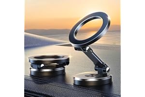JOYROOM Fits MagSafe Car Mount, [All Metal & Foldable] Magnetic Phone Car Mount with 20xN55 Magnets and 360° Adjustment, Phone Car Holder for iPhone 16 15 14 13 12 & MagSafe Case & All Phone