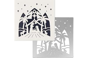 GEBETTER Nativity Scene Cutting Dies Embossing Machine Die Cuts Template Stencil Cutting Die for Christmas Card Making DIY Scrapbooking Craft Paper Cards Photo Album Christmas Gifts Decor