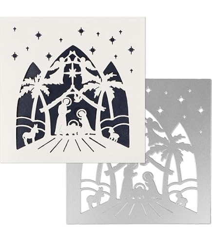 Fustelle In Metallo Per Albero Di Natale, Set Floreale Con Foglie, Stelle E Papillon | Stencil Fai Da Te Per Scrapbooking E Goffratura | Ideale Per Biglietti E Album - 3
