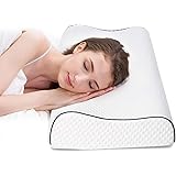 Fityou Memory Foam Pillow,Ergonomic Neck Support Pillow,Orthopaedic Cervical Pillow,Sleeping Pillow with Zip for Side Sleepers,Back Sleepers,Washable Pillow Case,60 x 35 cm