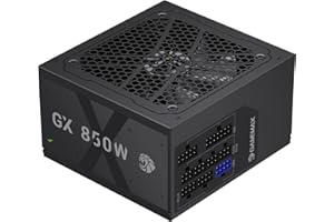 ‎GAMEMAX GAMEMAX GX 850GF Netzteil PC 850W Vollmodulares ATX 3.0 mit 12V-2x6-Kabel & PCIe 5.0 Support, 80 Plus Gold, All-solid capacitors, 120mm FDB Lüfter, Geprägte Flachkupferkabe, 10 Jahre Garantie, Schwarz