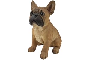 G&H Decor DOG001 - Estatua Realista de polirresina de Bulldog francés, Pintada a Mano, 12 Pulgadas, Detalle intrincado, para Uso en Interiores o Exteriores, Resistente a Las heladas