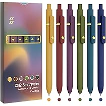 WY WENYUAN Gelstifte 12 Stück – Pastellfarben, 0,5 Mm Feine Spitze, Schwarze Tinte, Glattes Schreiben, Ideal Für Schule, Büro & Als Geschenk