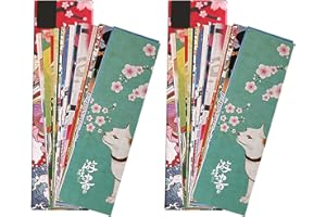 Fyfjur 60 Feuilles Marque-Page Papier, Marque-Page Vintage Japonais Style Livre Marques, Signets Vintage, Signets CréAtifs, pour LéCole, les élèves, les Enfants, ou Comme Cadeau CréAtif