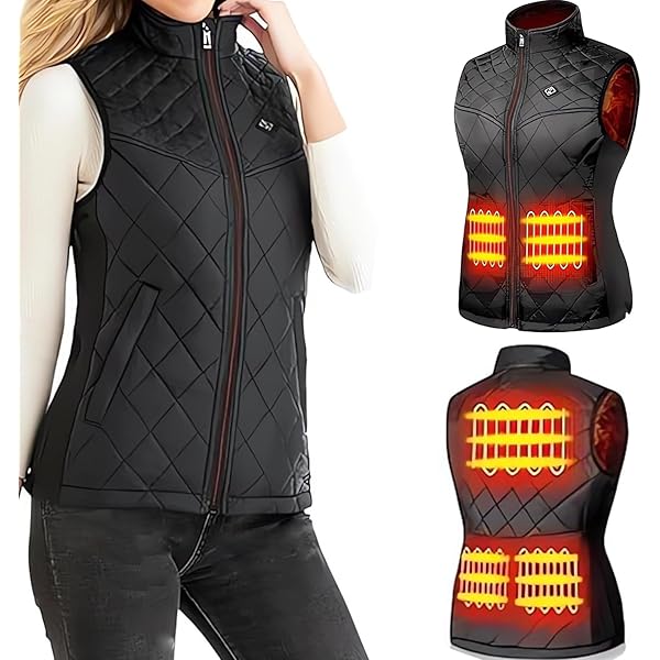 Gilet Chauffant Pour Femme Sans Manches - Chauffage USB Léger Pour Randonnée, Camping, Hiver