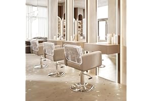 Foppla 3 Pieces Salon Chair Cover Plastic Clear Chair Back Covers Waterproof Salon Chair Covers Protectors Soft Salon Chair Back Cover Fits Most Standard Salon Chairs Office Chairs
