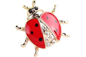 Schneespitze Broche de Coccinelle,Femme Broche Bijoux Broche Raffiné Cristal Broche Bijoux pour Les Cadeaux d'anniversaire,Accessoires,VêTements Accessoires