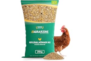 Agrarzone Bio Nourriture pour Poules 25 kg [Premium Müsli] - sans OGM - Nourriture savoureuse à Base de céréales pour Poules et Poules pondeuses