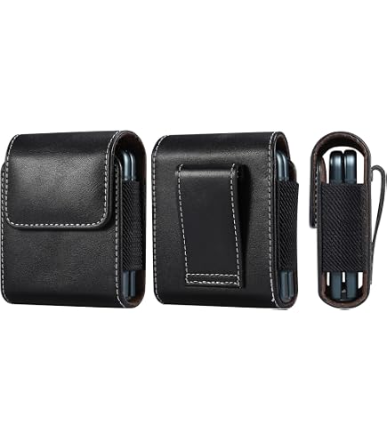 Fondina Da Cintura In Pelle Per Galaxy Z Flip E Moto Razr – Marsupio Con Portacarte E Chiusura Magnetica