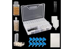 Yabound Seed Storage Box, 80 Slots Plastic Seed Storage Organizer Box, Seed Container Organizer with Label Stickers and Tweezers for Storing Vegetable Fruits Seed