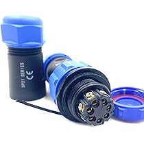 Connecteurs Aviation SP21 7 Broches IP68 - Lot De 5, étanches, Sans Soudure, 500V 15A (câble 14 AWG)
