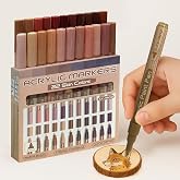 Mockredn 22 Acrylic Pens for Stones Waterproof - Acrylic Marker with Skin Pro Color Series for Suitable for Paper, Glass, Met