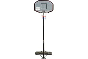 KATIX Silver Valley Pro Court Height Adjustable Portable Basketball Hoop with Impact Backboard Official Height