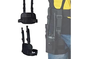 HYSHIKRA MOLLE Sac de cuisse tactique compact noir, sangles réglables et boucles à dégagement rapide pour extérieur, militaire, randonnée