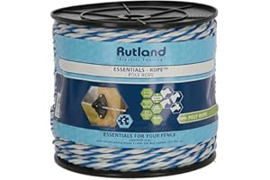 KERBL Rutland Essentials Poly Rope (200m),White/Blue