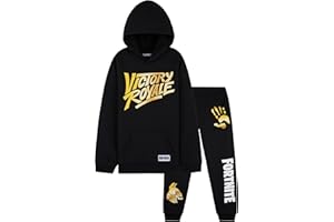 Fortnite Tuta Ragazzo, Completo Tuta Bambino con Felpa con Cappuccio e Pantaloni, Comodo Abbigliamento da Casa, Regali Ragazzi