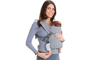 Beco Gemini Baby Carriers from Newborn to Toddler - Certified Ergonomic Newborn Baby Carrier for Infants and Children of 7-35 lbs - M Shape, Adjustable Seat, 100% Cotton (Grey)