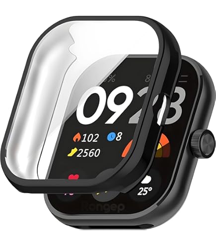 kwmobile 2x smartwatch hoes compatibel met Huami Amazfit GTR 4 hoesje - Siliconen cover - Activity tracker case in roségoud/transparant
