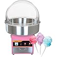 Grace Commercial Use Cotton Candy Machine with Acrylic Dome Cover for Party Candy Floss Maker - Pink, Counter-top