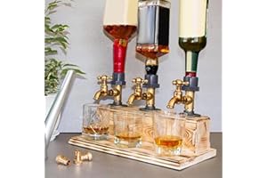 RAOPUZI Fontaine à Boire En Bois De Whisky Alcoolique, Forme De Robinet De Fontaine à Boire En Bois De Whisky Pour La FêTe De Banquet (A)