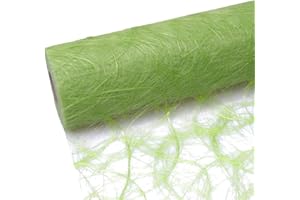 Deko AS GmbH Tischläufer hellgrün Sizoweb grün Tischband 20cm breit 25 Meter Rolle + 250 Mini-Dekodiamanten Gratis(20cm Breite, Hellgrün)