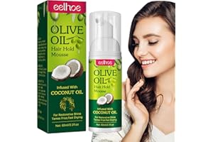 UTAPOSSIN Mousse Coiffante à l'Huile d'Olive, Mousse Coiffante Cheveux, Volume Mousse de Coiffage Pour Hommes et Femmes, Tenue Forte 60ml, Full Volume Extra Mousse Volume, Pour Tous les Types de Cheveux