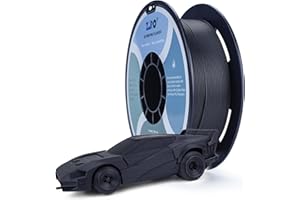 Filamento PLA de fibra de carbono ZIRO 1,75 mm, filamento de impresora 3D PLA de fibra de carbono 1,75 mm bobina de 0,8kg - Negro