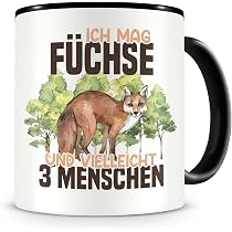 Samunshi Fuchs Tasse Mit Spruch – Lustige Kaffeetasse 'Sieht Vielleicht So Aus Füchse', 300 Ml