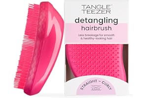 Tangle Teezer Original Detangler Hairbrush - Cepillo Desenredante para Pelo Seco y Mojado - Apto para Todo Tipo de Cabello - Púas de Doble Altura para Menos Rotura y Sin Nudos - Rosa Chispeante