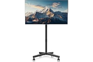 XINLEI Soporte TV Ruedas para Television de 23 a 60 Plasma/LCD/LED, Soporte TV Suelo Ajustable en 5 Niveles, VESA máx. 400 x 400 mm hasta 35 kg