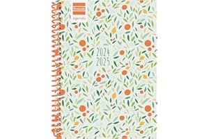 Finocam - Agenda Diva 2024 2025 Semana Vista Horizontal Septiembre 2024 - Junio 2025 (curso lectivo) + Julio y Agosto resumidos Fruits Español