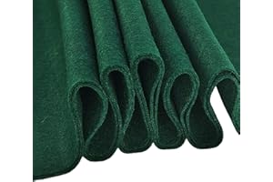 Jtnohx Tissu en feutre, Feutrine de couleur 90x90cm, feuille de feutre doux 1,4 mm d'épaisseur, Feutrine au mètre pour projet d'art et d'artisanat (Vert foncé)