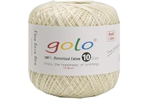 golo Crochet Thread Size 10 Yarn for Hand Knitting Crochet Yarn (Rice-804)