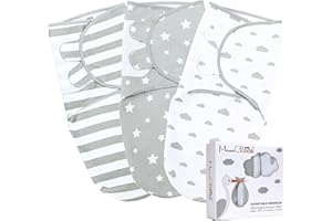Mama Cheetah Pucksack Baby, Wickeltuch für Säuglinge (3-6 Monate), verstellbares Wickeldecke für Neugeborene, 3er-Pack Pucktuch, 100% Bio-Baumwolle Swaddle Decke