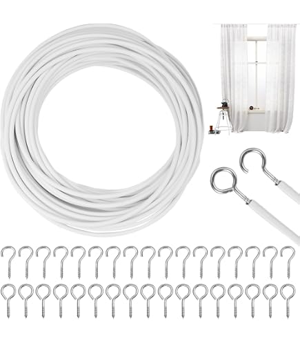 40 Anillos Con Clips Para Cortinas TULEBOLIAN | Metal Resistente Óxido | Diámetro 25 Mm (1 Pulgada) – Ideal Para Cortinas Pesadas