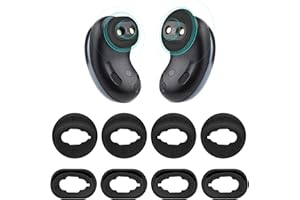 sciuU [4 Paia] Ear Wing Tips, Silicone Imbottiture compatibile con Samsung Galaxy Buds Live 2020 Earbuds Auricolari, Cover Ali dell'orecchio Antiscivolo Anti-perso di Sostituzione, Nero
