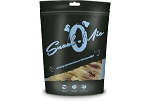 SNACKOMIO Snack de calidad para perros - crujientes orejas de conejo con filete de pechuga de pollo, sin cereales, 1 envase (1 x 70 g)