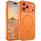 SUPFINE iPhone 17 Pro Max i&ccedil;in Manyetik Kılıf (MagSafe ile Uyumlu) (Askeri Sınıf D&uuml;şme Koruması) Yarı Saydam Mat Darbeye Daya