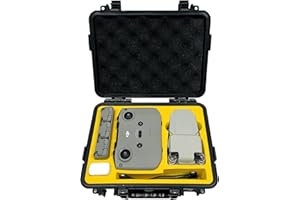 FPVtosky Étui de Transport étanche pour DJI Mini 2, Valise Rigide Portable pour DJI Mini 2 Fly More Combo, Accessoires Mavic Mini 2 (Jaune)