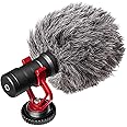 Brain Freezer MM1 Super-Cardioid Shotgun Microphone with Real Time Monitoring Compatible with iOS/Android Smartphones, DSLR Cameras Camcorders for Live Streaming Audio Recording