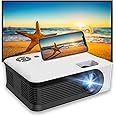 Portable Video Projector, 1080p 3000 Lumens A30AIR Home Theater Phone Mirroring Projectors, 5000:1 contrast Movie Projector with Built-in Speaker Mobile Phone Projector (Black & White)
