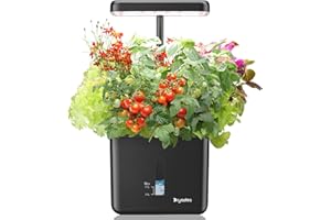 DRYADES Indoor Garden Planter Growing Systems Soil Plant Pot Indoor Small Smart Soil Gardening System with 17 Watts LED Grow Light Auto Timer Self-Watering Planter Pot Gifts for Mom Women (No Seeds&Soil)